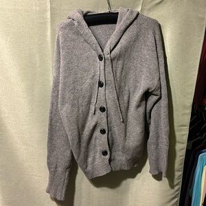 Button Down hooded sweater